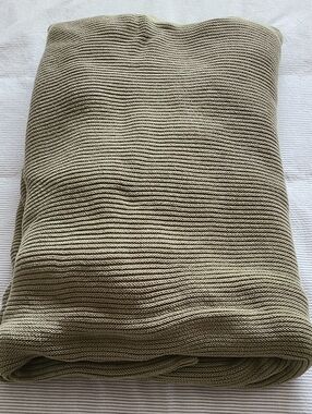 Rib Knit Cotton Blanket